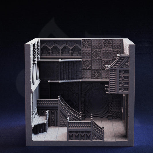 Impossible Room Terrain Set | 28mm Gravity Defying Staircase Dungeon | Surreal Optical Illusion Fantasy Scenery | DnD RPG Diorama