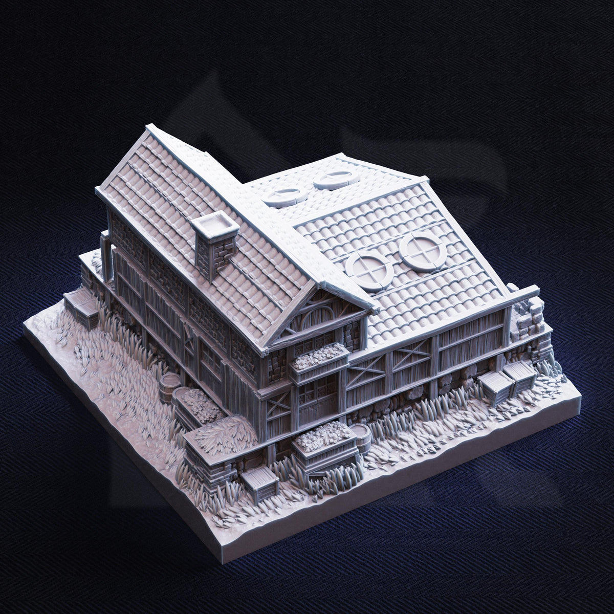 Fantasy Tavern Inn Terrain Set | 28mm Multi Level Bar with Secret Hideout Basement | Tabletop RPG Scenery & Furniture | DnD City Diorama
