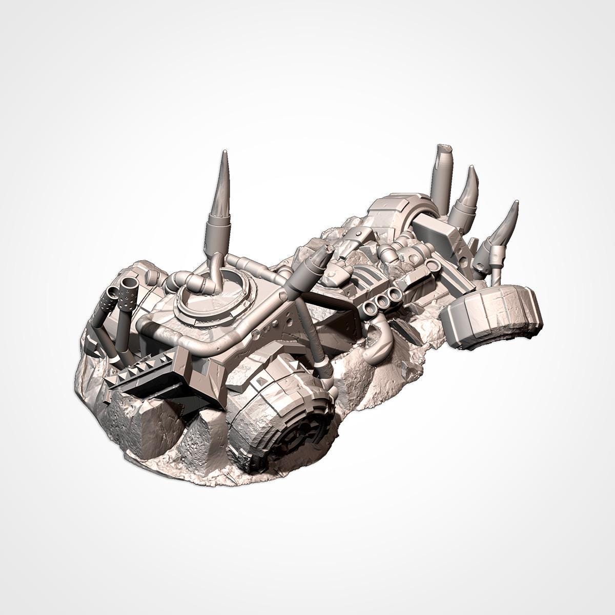 Crashed Orc Buggies Terrain Set | 32mm Destroyed Sci-Fi Vehicle Wrecks | Tabletop Wargaming Battlefield Cover | Post Apocalyptic Diorama
