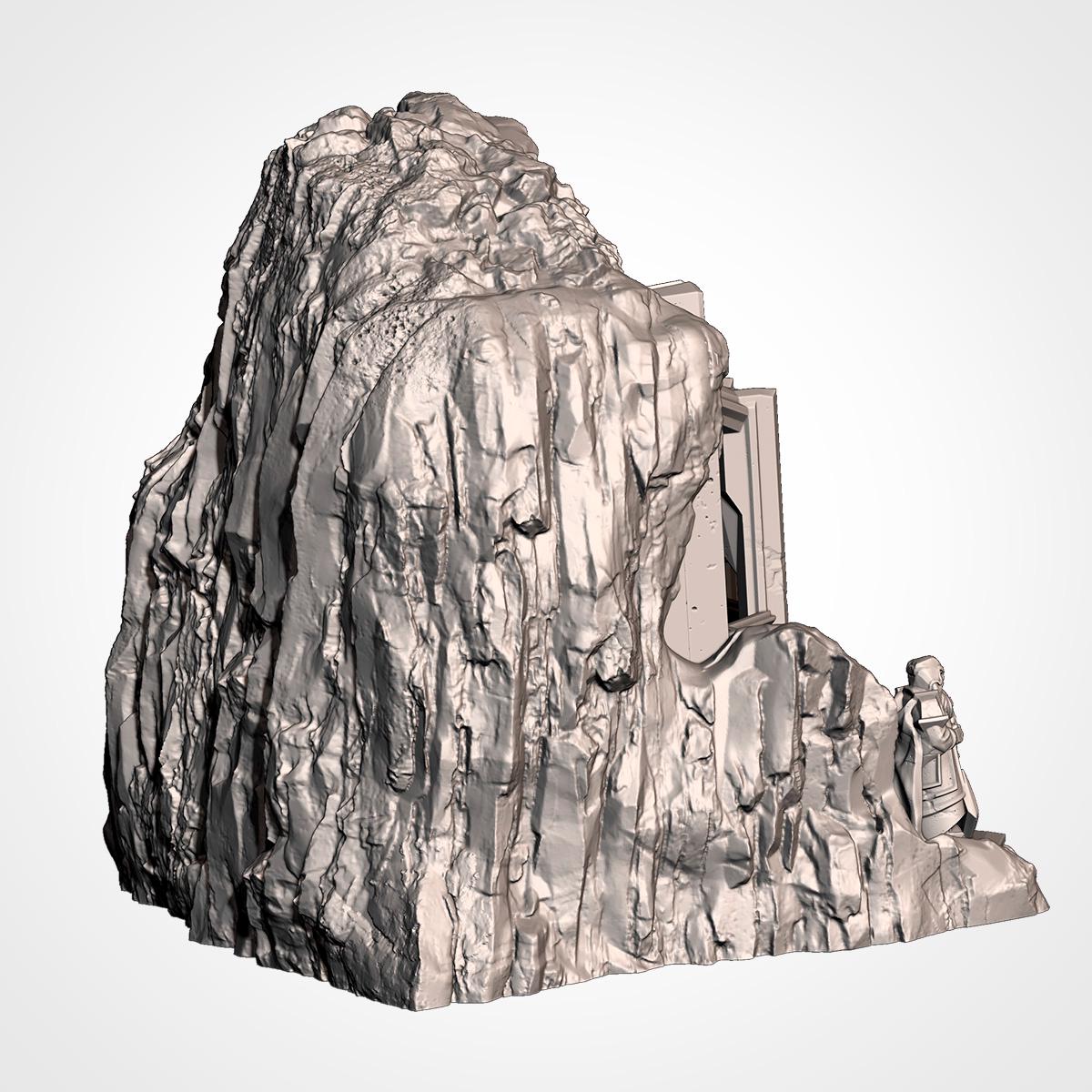 Large Fantasy Mountain Terrain | 32mm Dwarven Mountain Hold Scenery | Tabletop Wargaming Modular Peak | RPG Cavern Stronghold Diorama