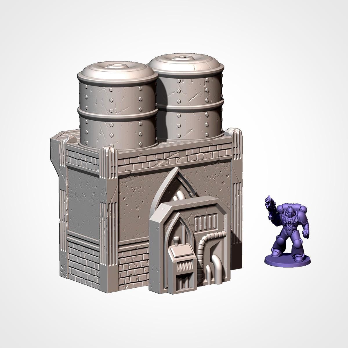 Complete Sci-Fi Ruins Table Terrain Set | 32mm Gothic Industrial Battlefield | Tabletop Wargaming Tournament Layout | Grimdark