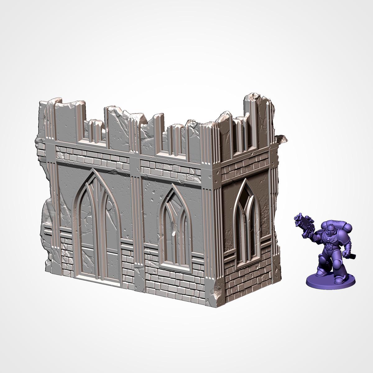 Complete Sci-Fi Ruins Table Terrain Set | 32mm Gothic Industrial Battlefield | Tabletop Wargaming Tournament Layout | Grimdark