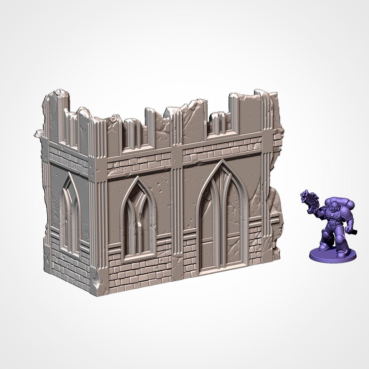 Complete Sci-Fi Ruins Table Terrain Set | 32mm Gothic Industrial Battlefield | Tabletop Wargaming Tournament Layout | Grimdark