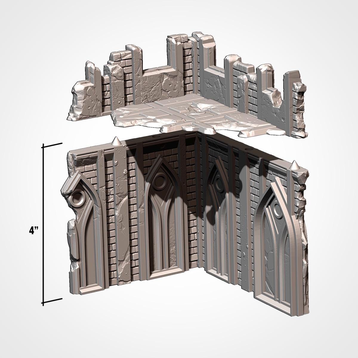 Complete Sci-Fi Ruins Table Terrain Set | 32mm Gothic Industrial Battlefield | Tabletop Wargaming Tournament Layout | Grimdark