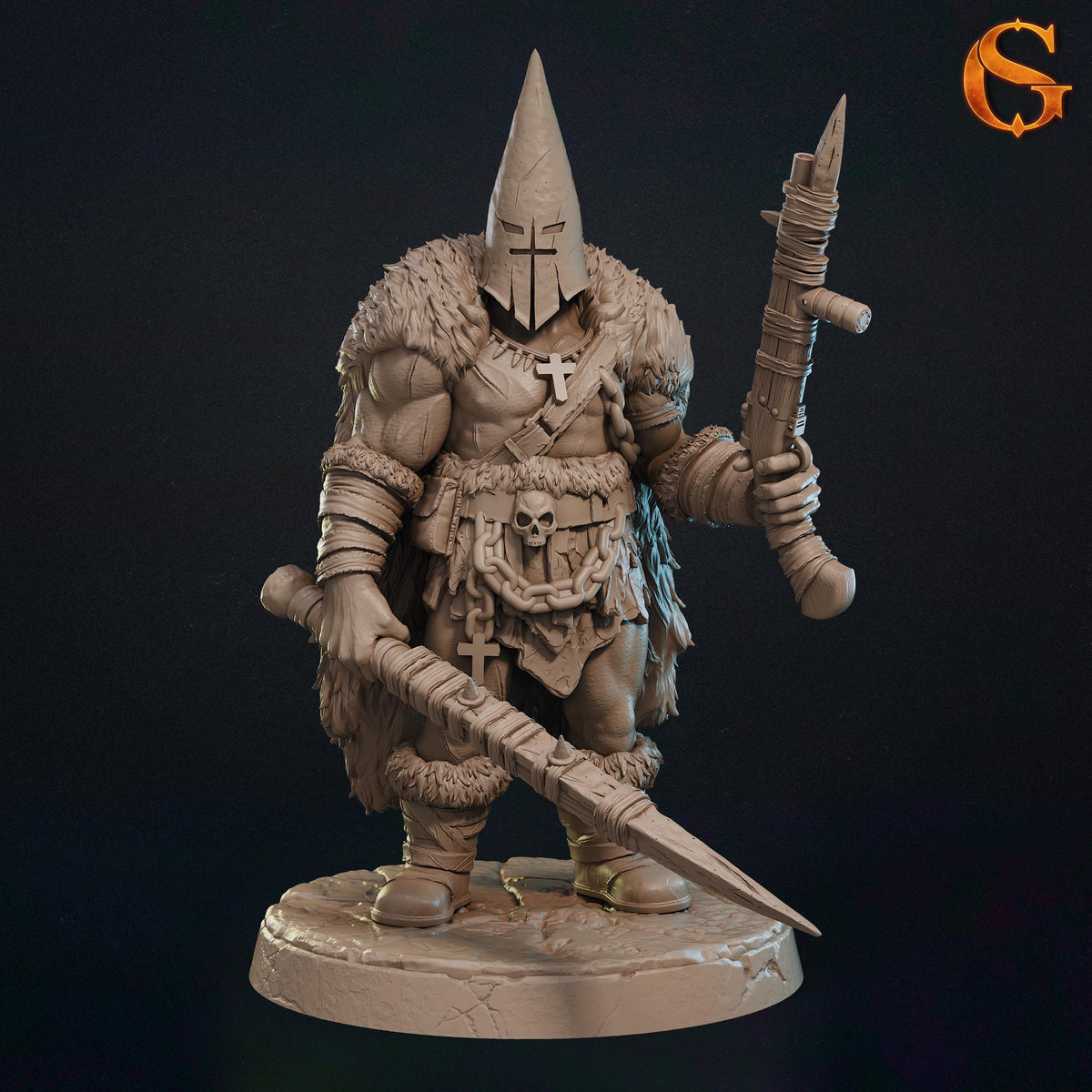 Processionite Miniatures | 32mm Norse Cult Infantry Resin Minis | Unpainted Grimdark Zealot Pilgrim Figures | Dark Wargaming Squad Unit