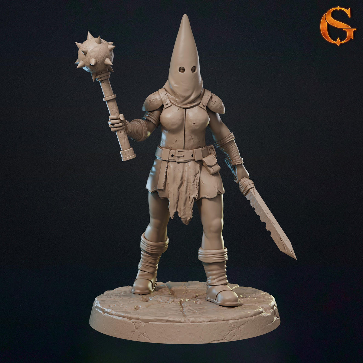 Processionite Miniatures | 32mm Norse Cult Infantry Resin Minis | Unpainted Grimdark Zealot Pilgrim Figures | Dark Wargaming Squad Unit