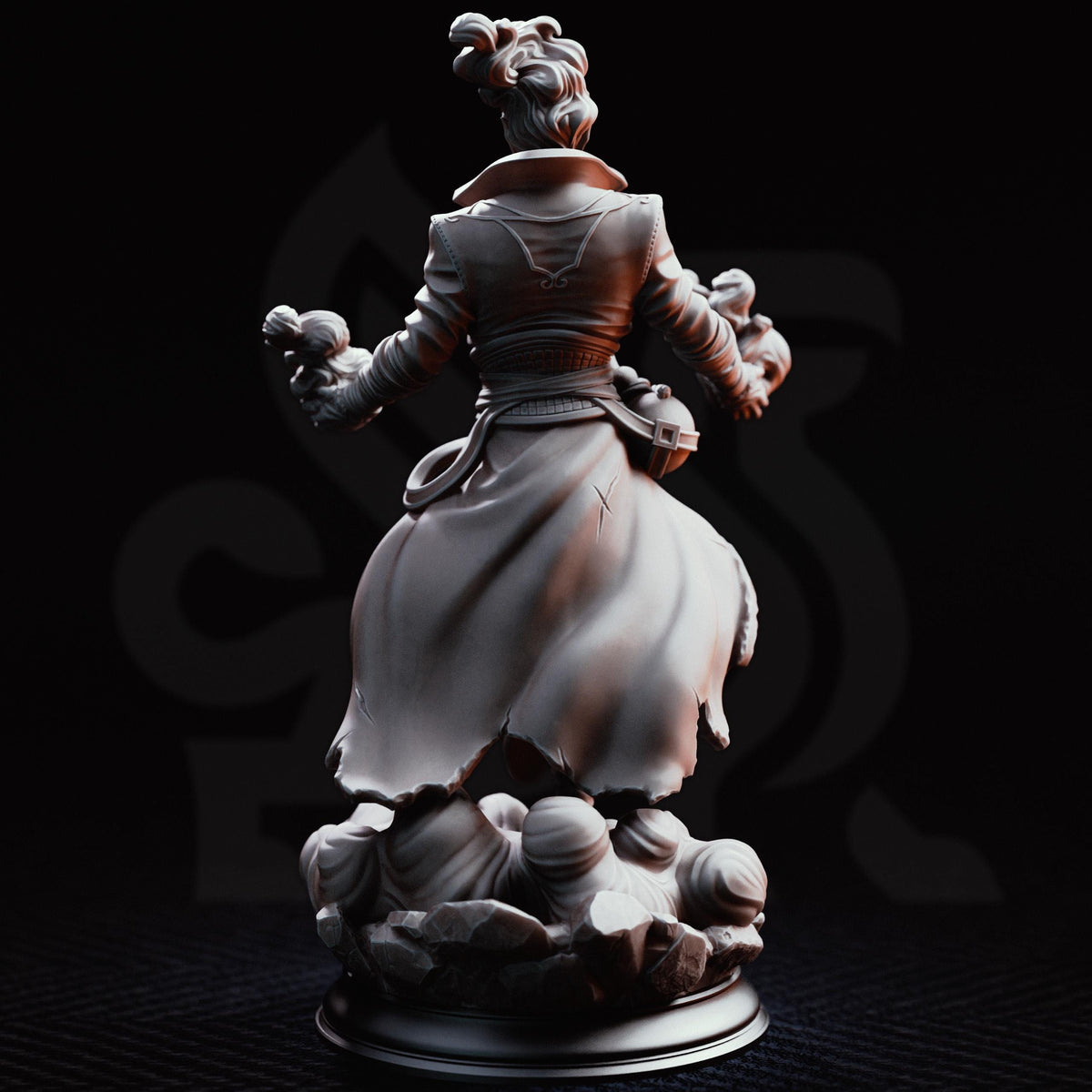 Storm Sorcerer Miniature Villam | 32mm 75mm Air Elemental Mage Resin Mini | Unpainted Tabletop RPG Spellcaster Figure | DnD Character