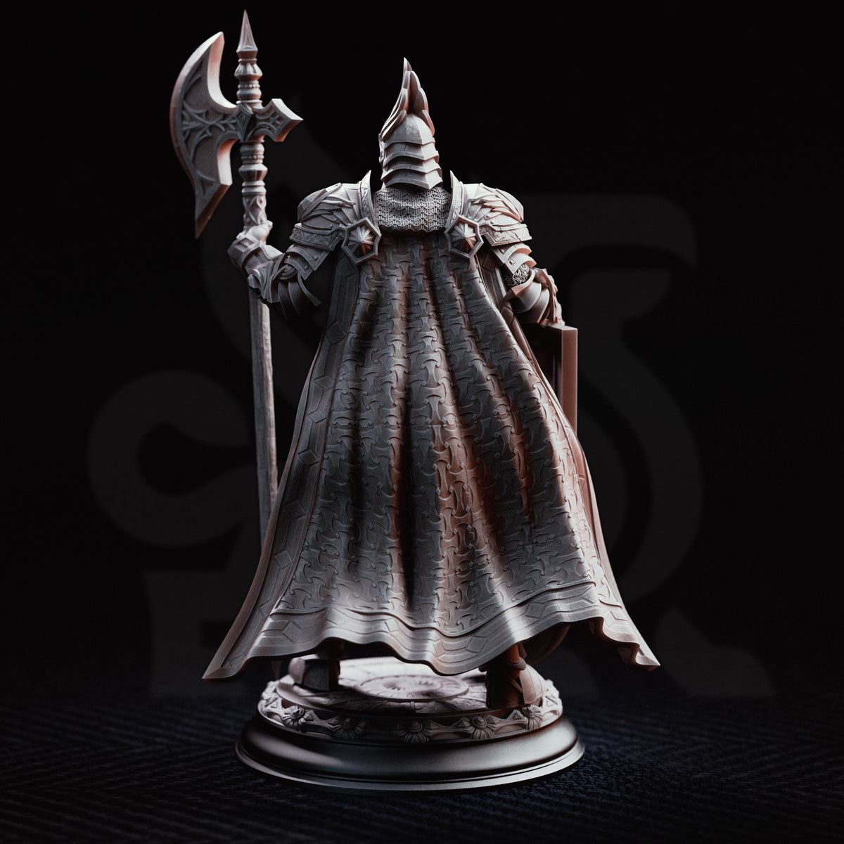 Elite Knight Miniature Lars | 32mm 75mm Armored Human Fighter Resin Mini | Unpainted Tabletop RPG Soldier Figure | DnD Paladin Character