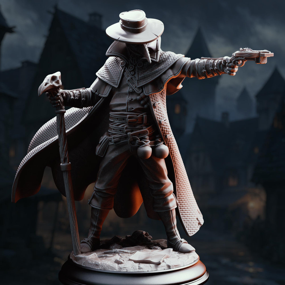 Plague Doctor Miniature Jakobson | 32mm 75mm Dark Fantasy Villain Resin Mini | Unpainted Tabletop RPG Figure | DnD Horror NPC Character