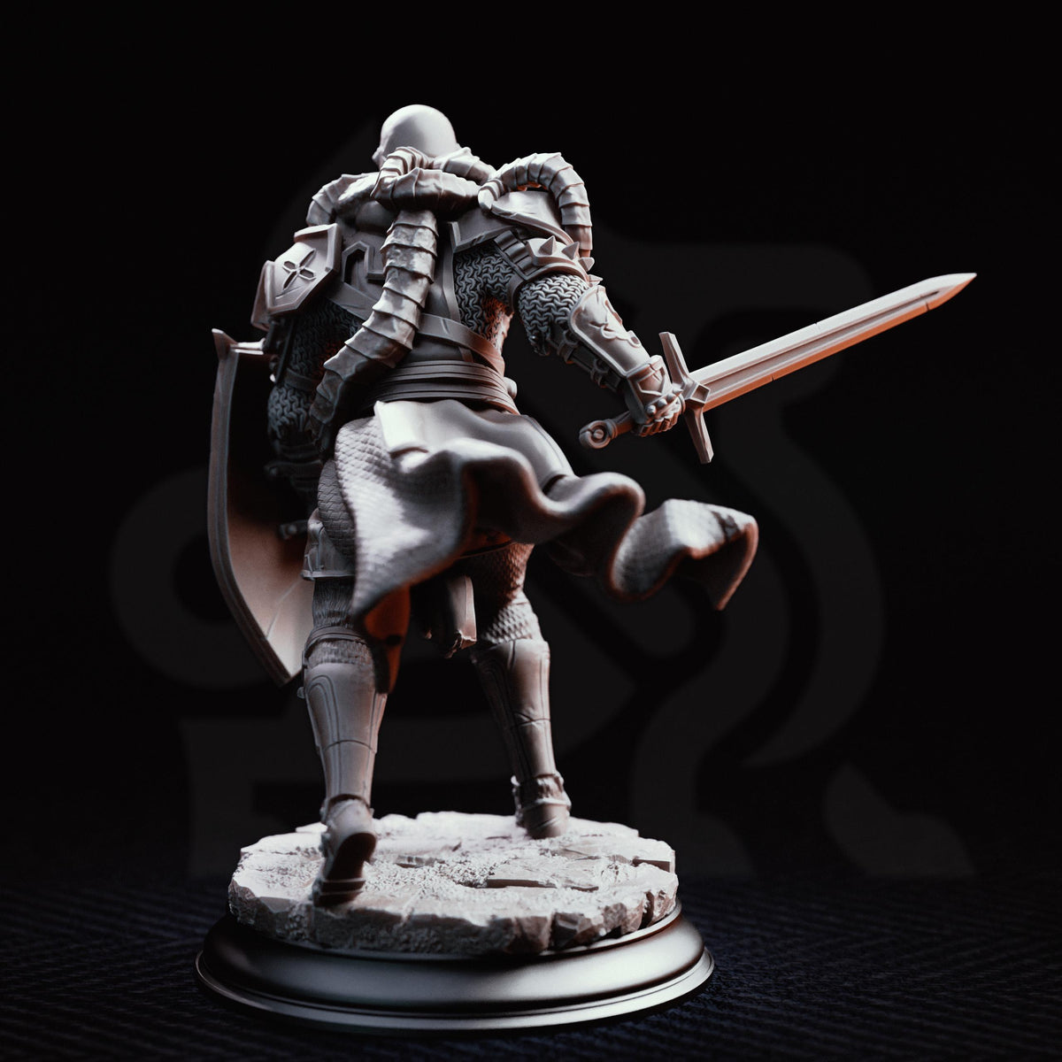 Plague Knight Miniatures Set | 32mm 75mm Blighted Undead Soldier Resin Minis | Unpainted Tabletop RPG Monster Figures | DnD Horror Enemy