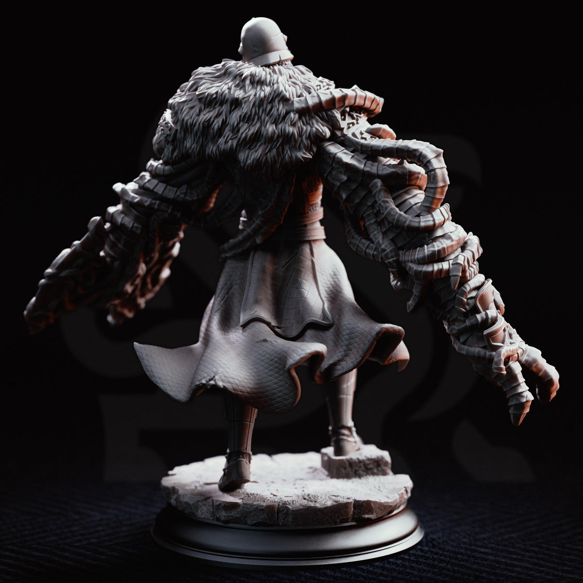 Plague Knight Miniatures Set | 32mm 75mm Blighted Undead Soldier Resin Minis | Unpainted Tabletop RPG Monster Figures | DnD Horror Enemy