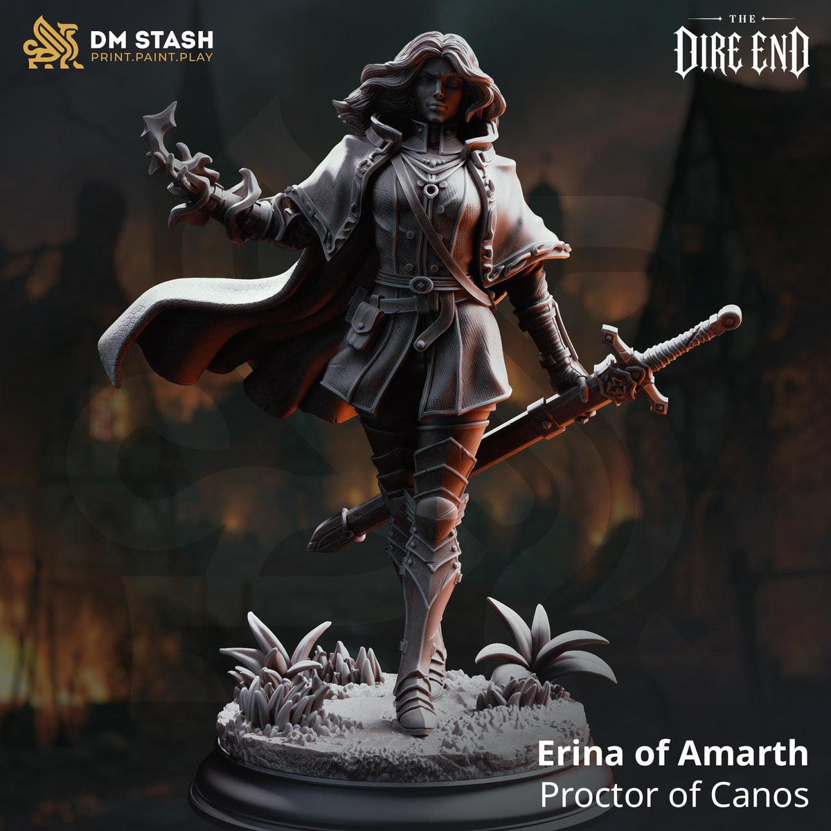 Grimdark Plague Campaign Miniature Collection | 21 Resin Minis Bust & Village Terrain Set | Unpainted Dark Fantasy RPG Bundle | DnD Knights