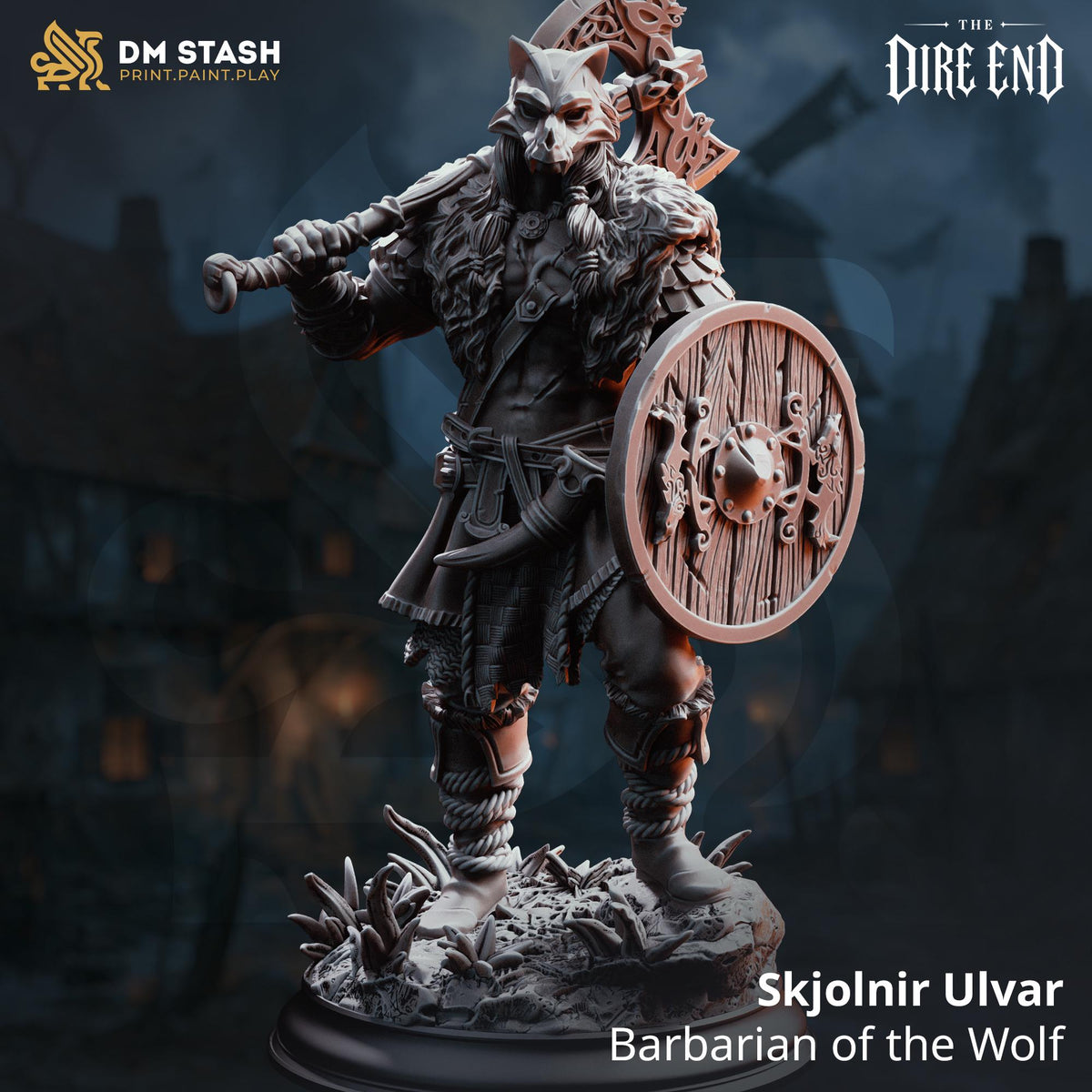Grimdark Plague Campaign Miniature Collection | 21 Resin Minis Bust & Village Terrain Set | Unpainted Dark Fantasy RPG Bundle | DnD Knights