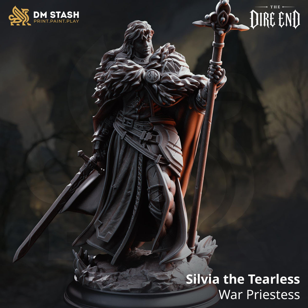 Grimdark Plague Campaign Miniature Collection | 21 Resin Minis Bust & Village Terrain Set | Unpainted Dark Fantasy RPG Bundle | DnD Knights