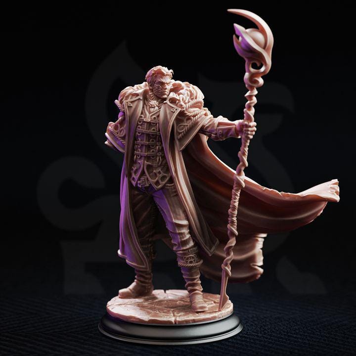 Wizard School Miniature Collection | 21 Mage Academy Resin Minis Bust & Hall Terrain Set | Unpainted Fantasy RPG Bundle | DnD Arcane Set
