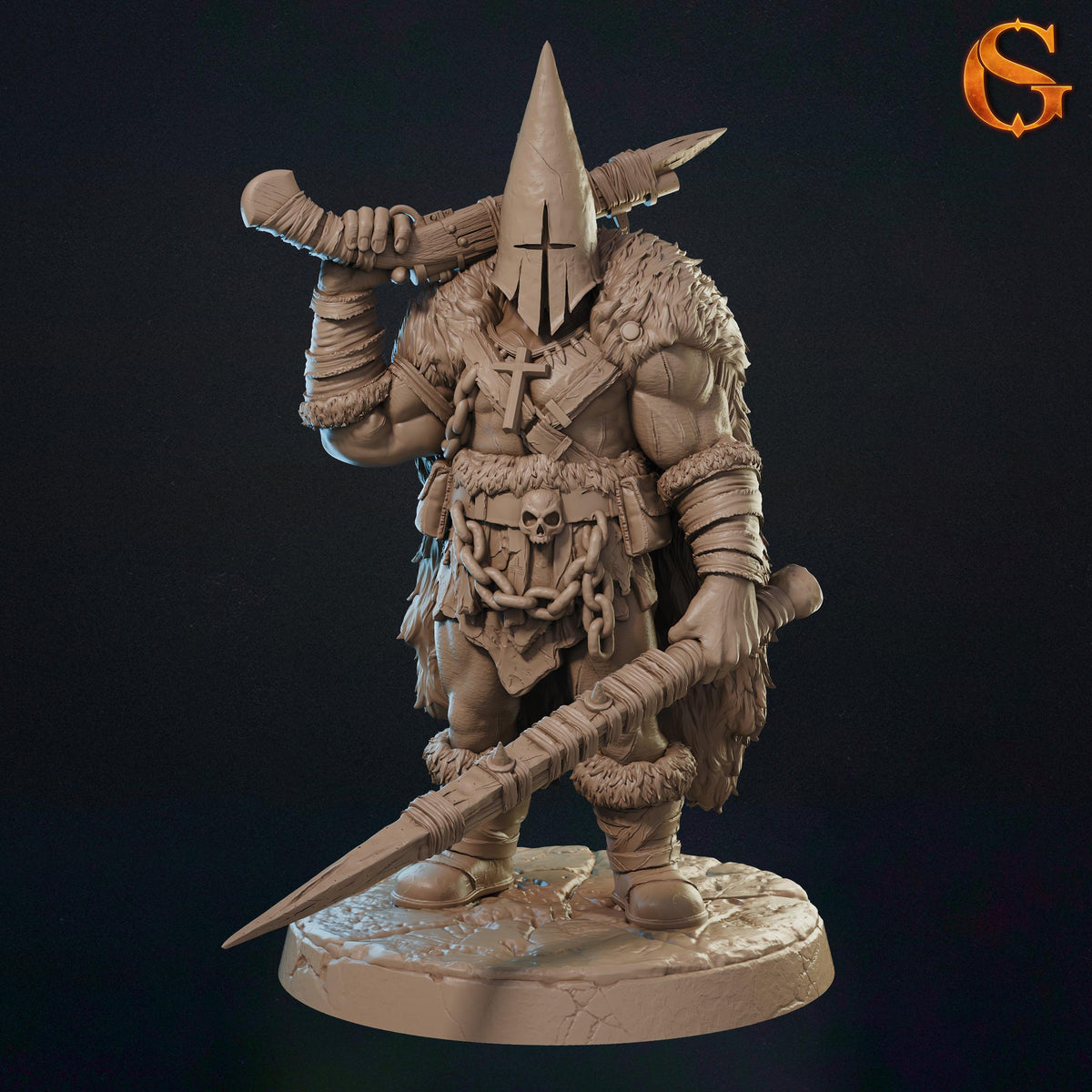 Processionite Miniatures | 32mm Norse Cult Infantry Resin Minis | Unpainted Grimdark Zealot Pilgrim Figures | Dark Wargaming Squad Unit