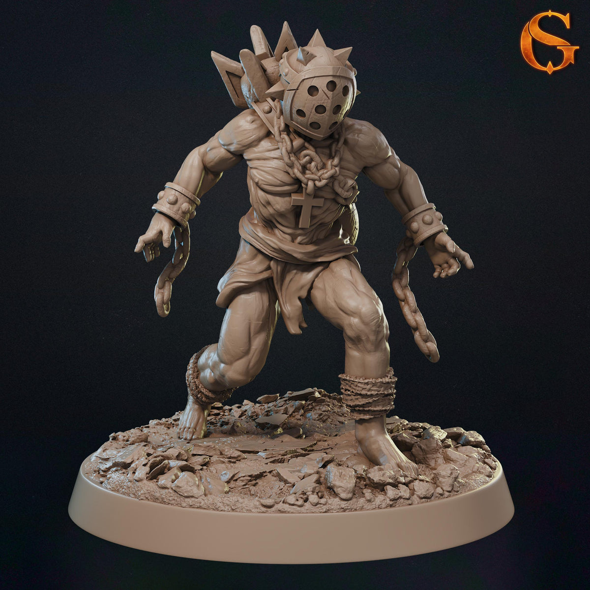 Penitents Miniatures | 32mm Norse Cult Infantry Resin Minis | Unpainted Grimdark Zealot Pilgrim Figures | Dark Wargaming Squad Unit