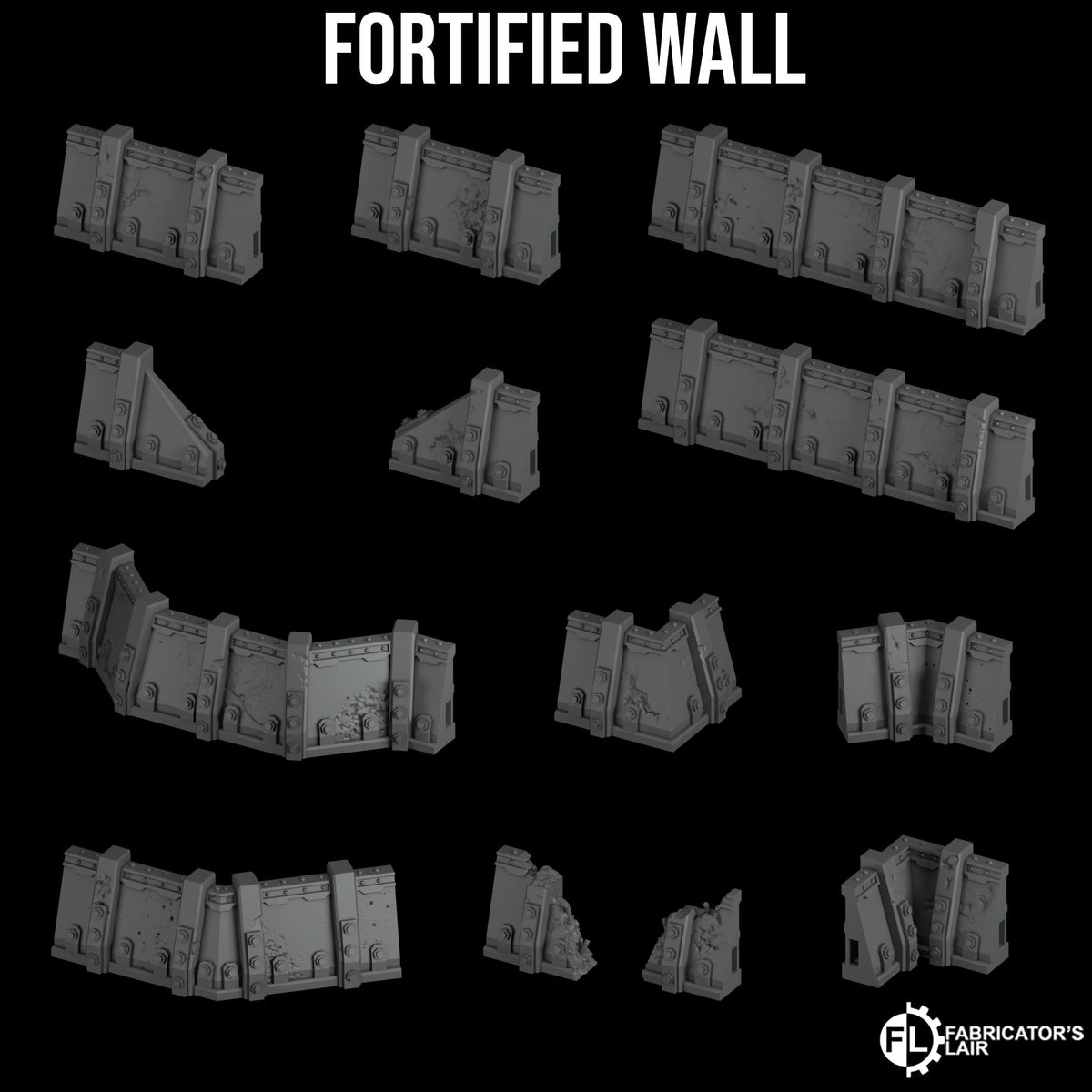 Modular Trench Terrain Set, 32mm Resin Fortified Walls, Sci Fi Battlefield Scenery, Defensive Barricade System