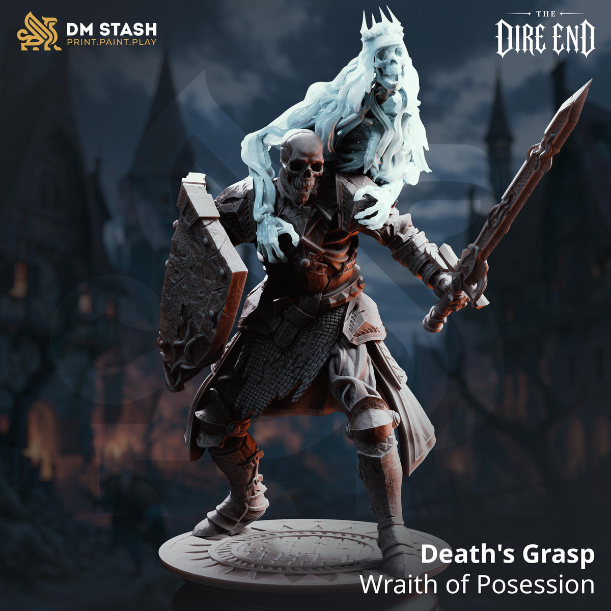 Grimdark Plague Campaign Miniature Collection | 21 Resin Minis Bust & Village Terrain Set | Unpainted Dark Fantasy RPG Bundle | DnD Knights