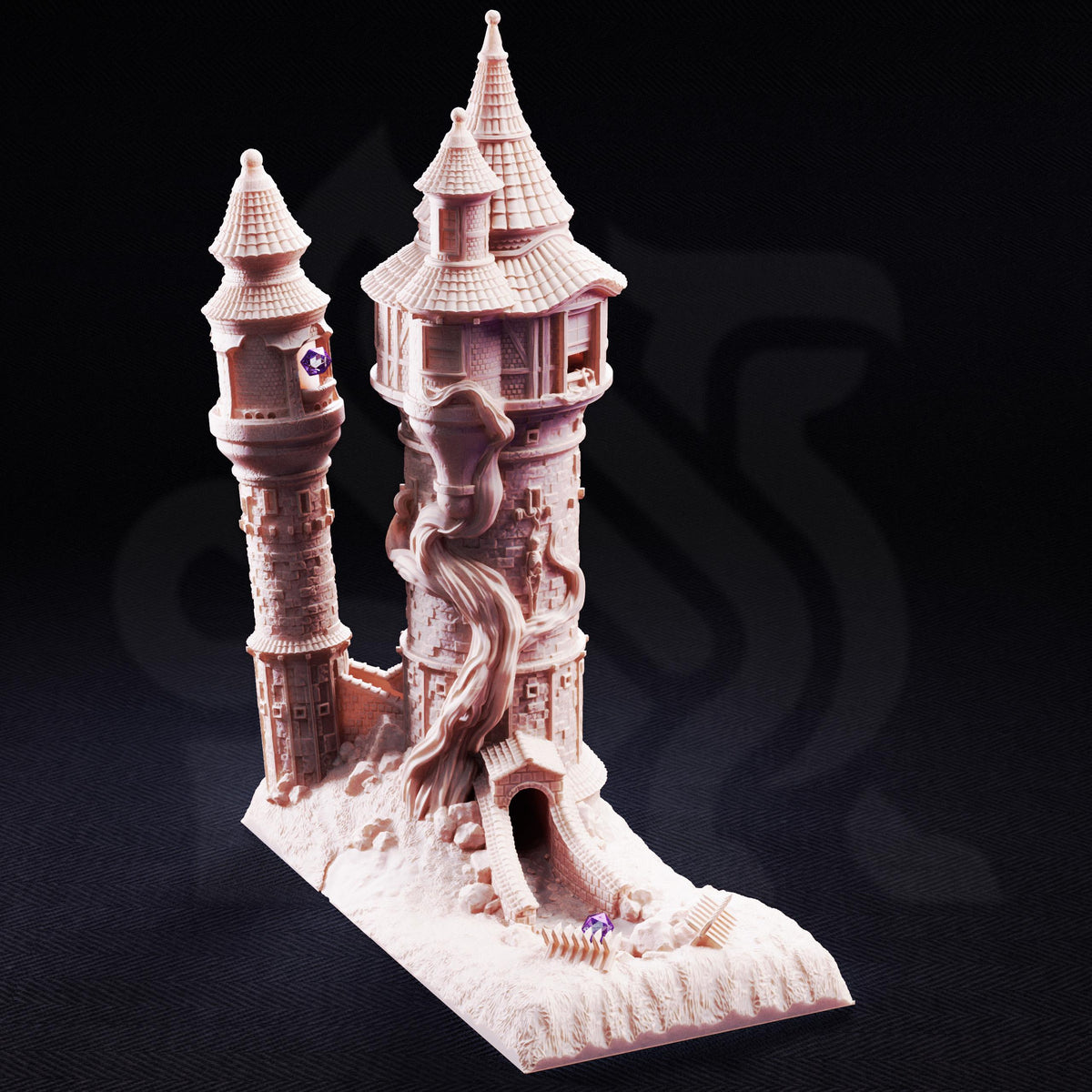 Cursed Princess Dice Tower Terrain, 32mm Gothic Fantasy Castle, Playable Tabletop Scenery, Haunted Fairytale Building